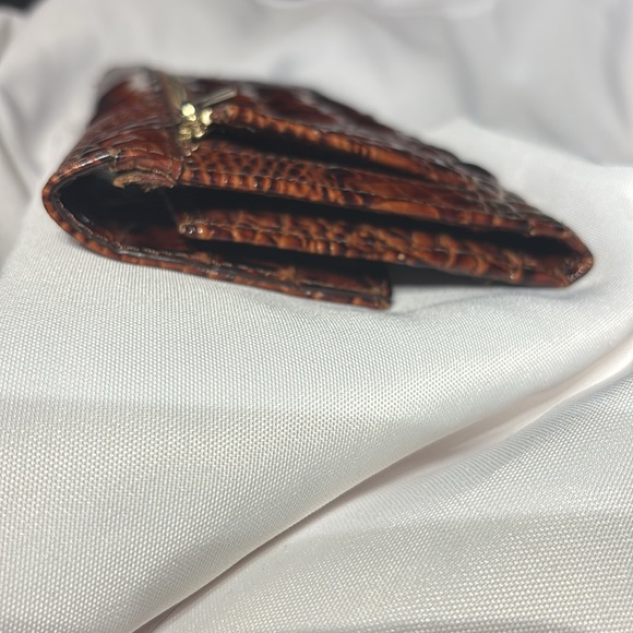 Brahmin Croc Embossed Melbourne Modern Checkbook Wallet - Pecan - Picture 6 of 9